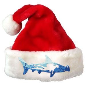 Hammerhead Shark Diver Ocean Premium Christmas Santa Hat