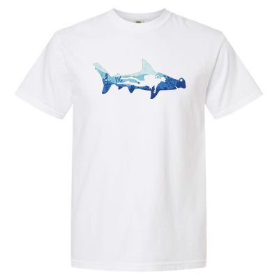 Hammerhead Shark Diver Ocean Garment-Dyed Heavyweight T-Shirt