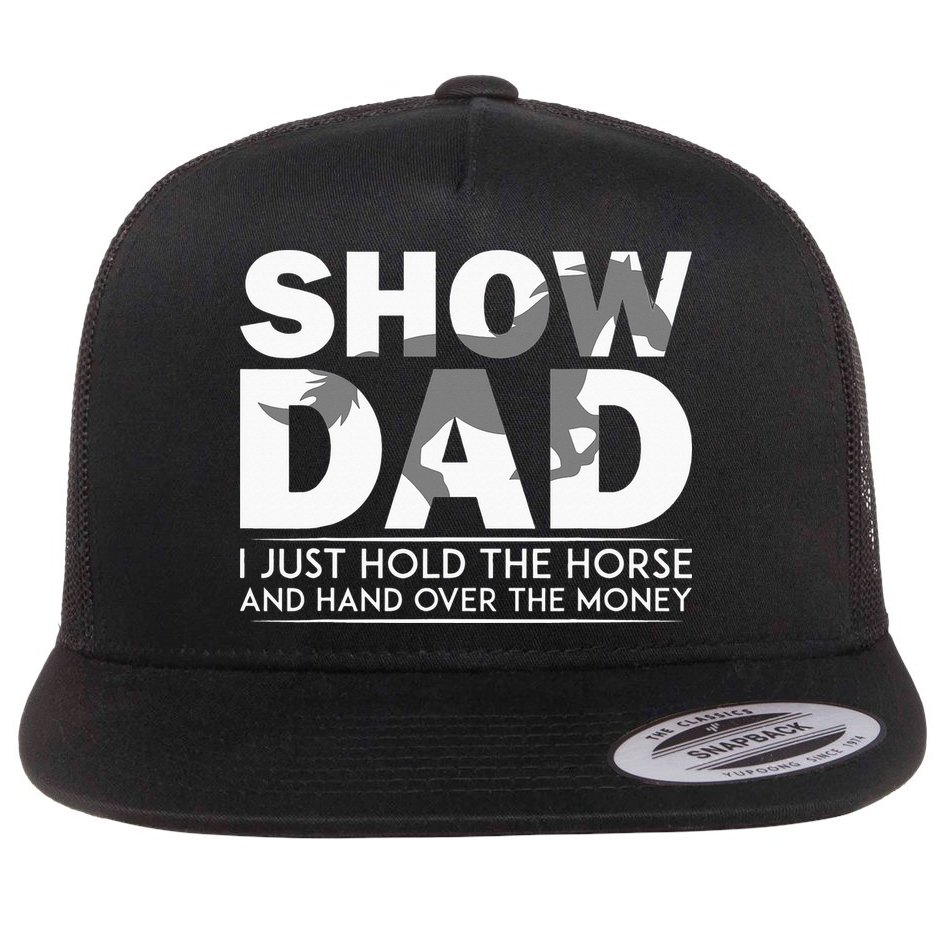 Horse Show Dad Father's Day Flat Bill Trucker Hat