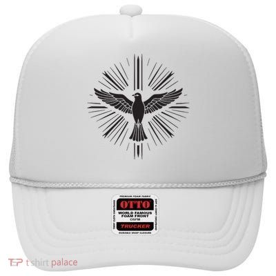 Holy Spirit Dove Praise Jesus Pentecost High Crown Mesh Back Trucker Hat