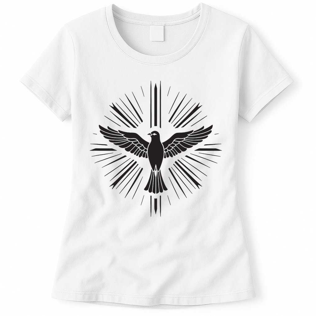 Holy Spirit Dove Praise Jesus Pentecost Womens T-Shirt