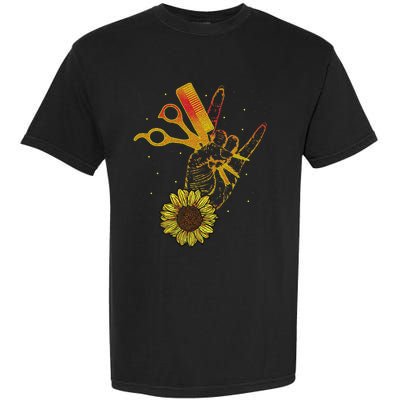 Hairstylist Sunflower Design Hippie Hair Salon Garment-Dyed Heavyweight T-Shirt