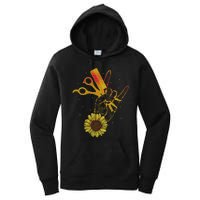 Hairstylist Sunflower Design Hippie Hair Salon Women's Pullover Hoodie