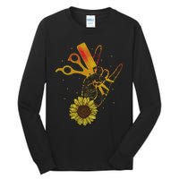 Hairstylist Sunflower Design Hippie Hair Salon Tall Long Sleeve T-Shirt