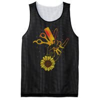 Hairstylist Sunflower Design Hippie Hair Salon Mesh Reversible Basketball Jersey Tank