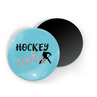 Hockey Sister Design Player Silhouette Gift Magnet