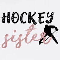 Hockey Sister Design Player Silhouette Gift Tall T-Shirt
