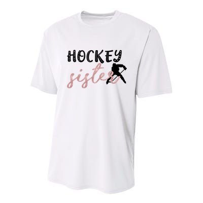 Hockey Sister Design Player Silhouette Gift Youth Performance Sprint T-Shirt
