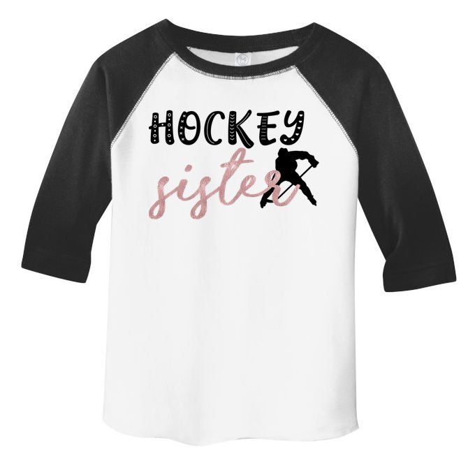 Hockey Sister Design Player Silhouette Gift Toddler Fine Jersey T-Shirt