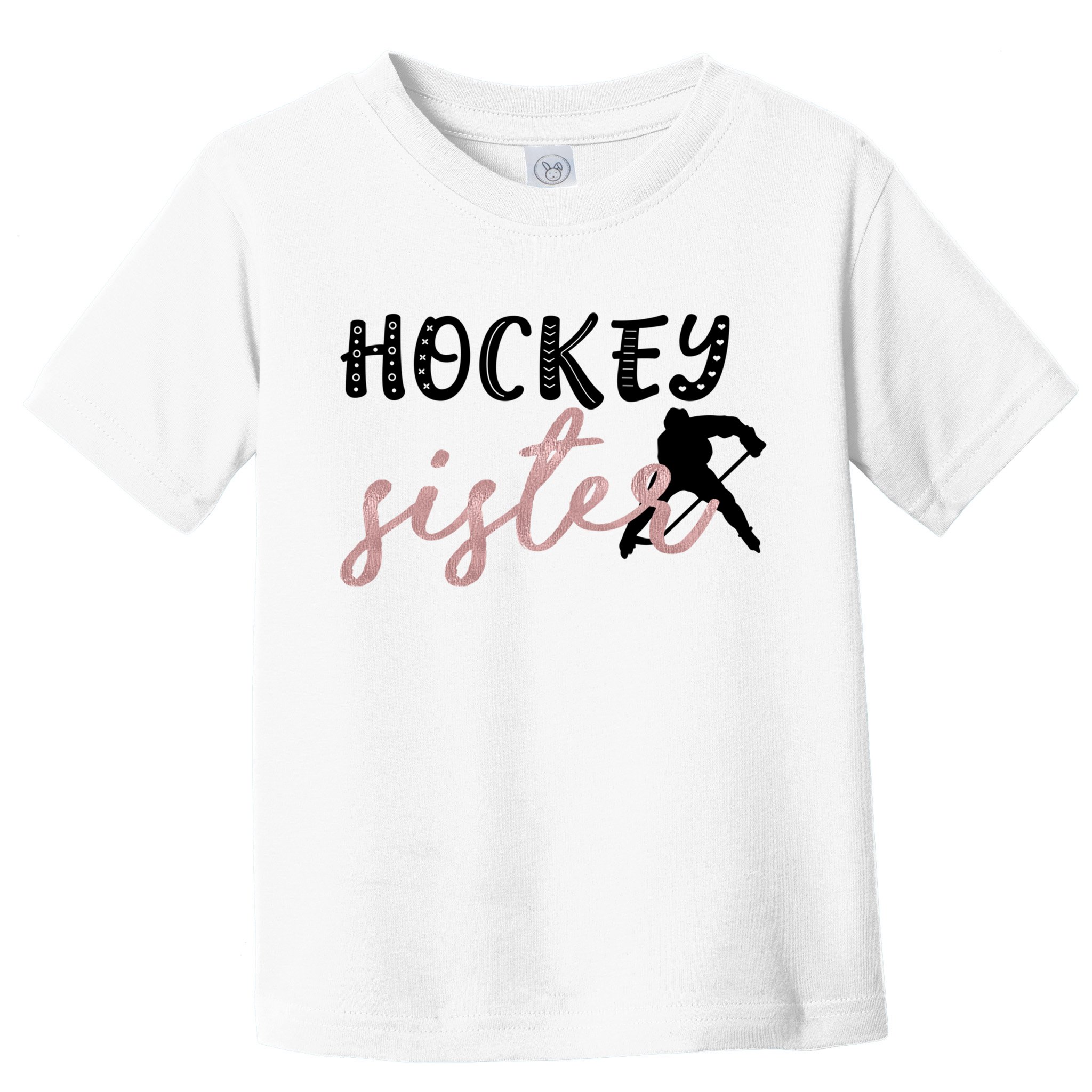 Hockey Sister Design Player Silhouette Gift Toddler T-Shirt