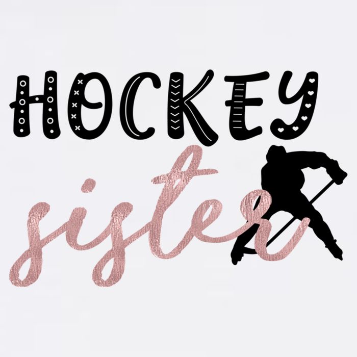 Hockey Sister Design Player Silhouette Gift Toddler T-Shirt