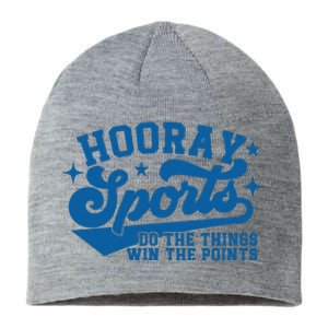 Hooray Sports do the things win the points Funny Blue sports Sustainable Beanie