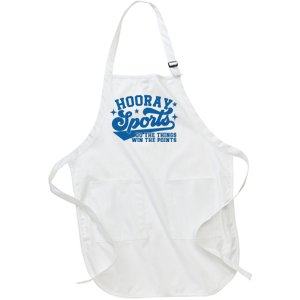 Hooray Sports do the things win the points Funny Blue sports Full-Length Apron With Pockets