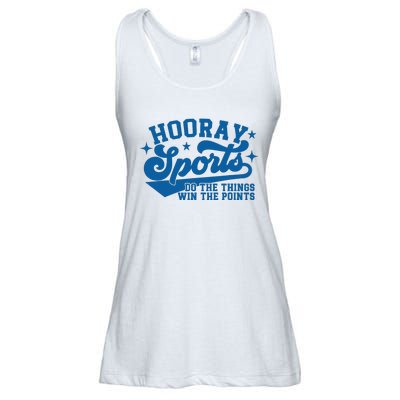 Hooray Sports do the things win the points Funny Blue sports Ladies Essential Flowy Tank