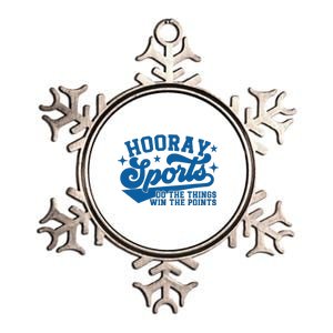 Hooray Sports do the things win the points Funny Blue sports Metallic Star Ornament