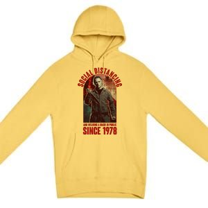 Halloween Social Distancing And Wearing A Mask Since 1978 Premium Pullover Hoodie