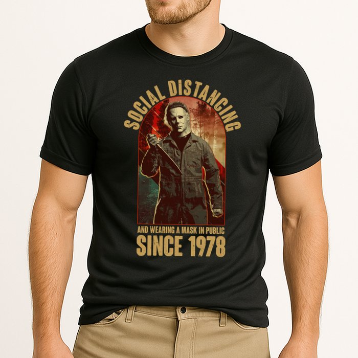 Halloween Social Distancing And Wearing A Mask Since 1978 Performance Shirt