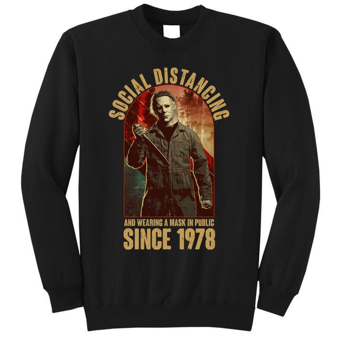 Halloween Social Distancing And Wearing A Mask Since 1978 Sweatshirt