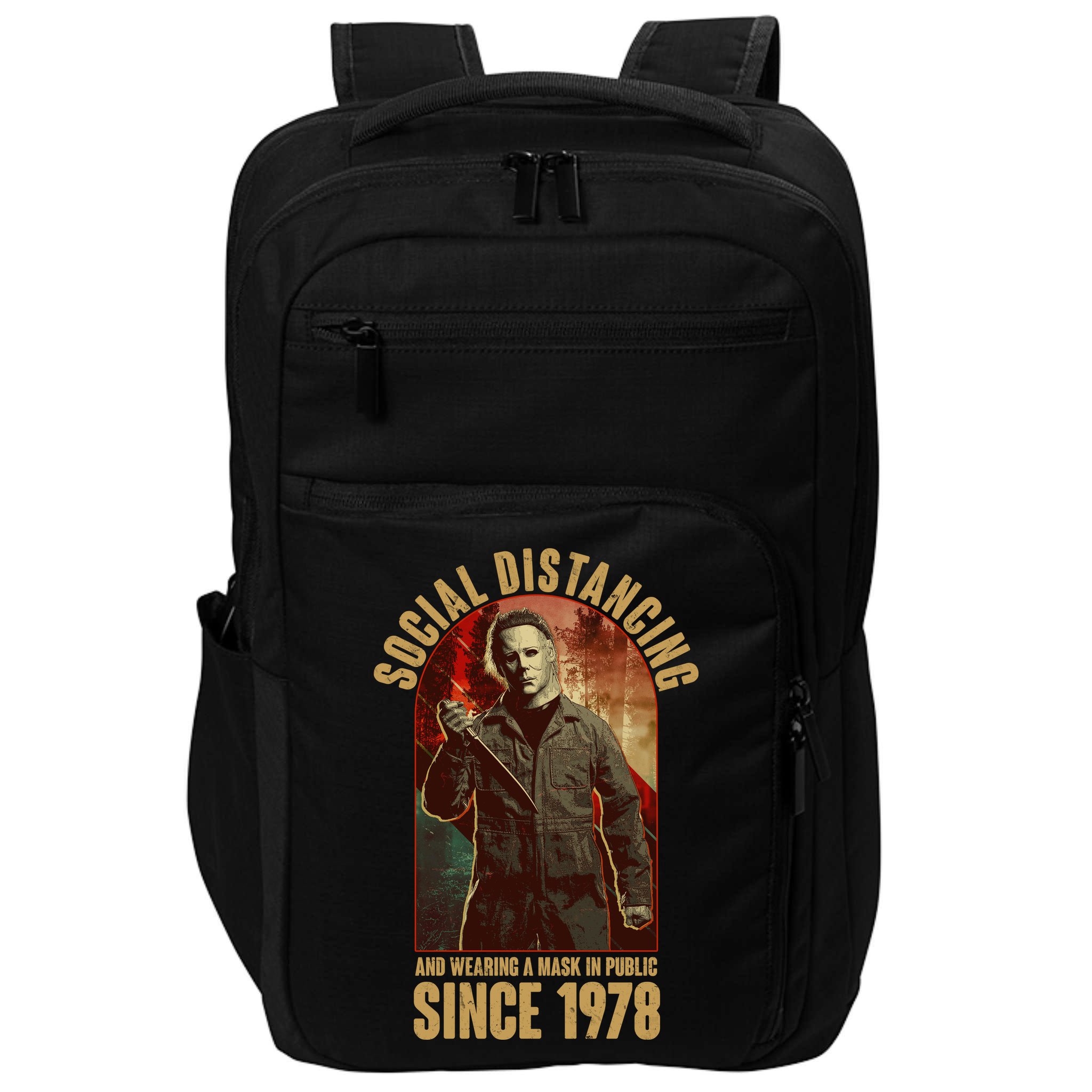Halloween Social Distancing And Wearing A Mask Since 1978 Impact Tech Backpack