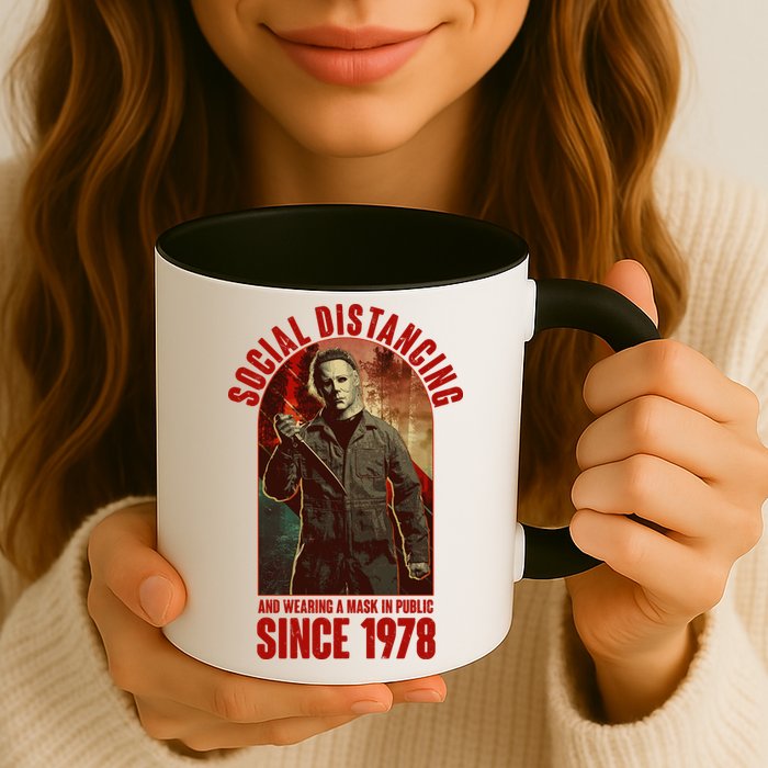 Halloween Social Distancing And Wearing A Mask Since 1978 Mug