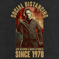 Halloween Social Distancing And Wearing A Mask Since 1978 Large Microfiber Waffle Golf Towel