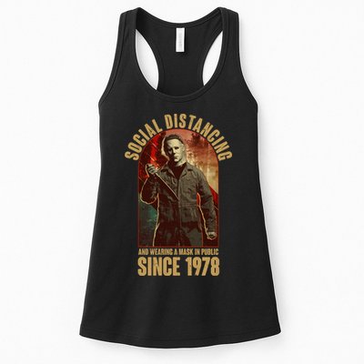Halloween Social Distancing And Wearing A Mask Since 1978 Womens Tank Top