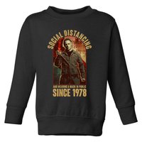 Halloween Social Distancing And Wearing A Mask Since 1978 Toddler Sweatshirt