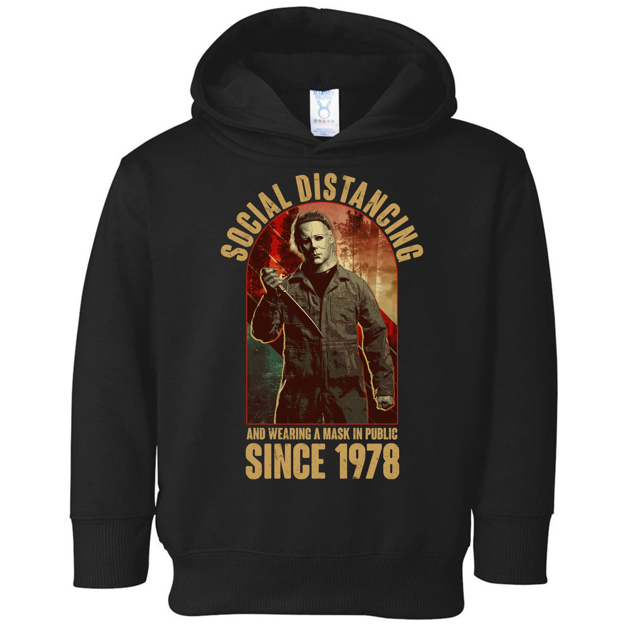 Halloween Social Distancing And Wearing A Mask Since 1978 Toddler Hoodie