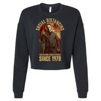 Halloween Social Distancing And Wearing A Mask Since 1978 Cropped Pullover Crew