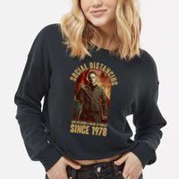 Halloween Social Distancing And Wearing A Mask Since 1978 Cropped Pullover Crew