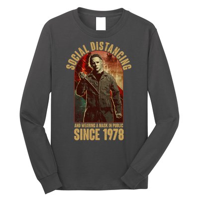 Halloween Social Distancing And Wearing A Mask Since 1978 Long Sleeve Shirt