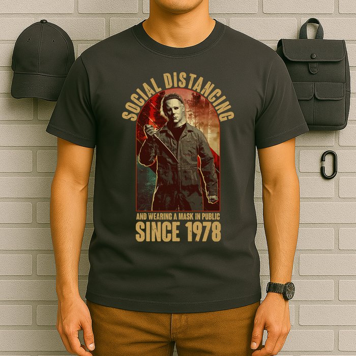 Halloween Social Distancing And Wearing A Mask Since 1978 T-Shirt