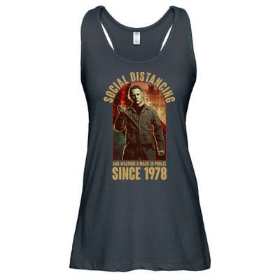 Halloween Social Distancing And Wearing A Mask Since 1978 Ladies Essential Flowy Tank