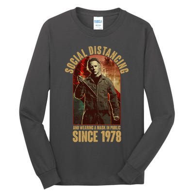 Halloween Social Distancing And Wearing A Mask Since 1978 Tall Long Sleeve T-Shirt