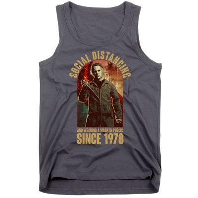 Halloween Social Distancing And Wearing A Mask Since 1978 Tank Top