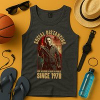 Halloween Social Distancing And Wearing A Mask Since 1978 Tank Top
