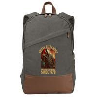 Halloween Social Distancing And Wearing A Mask Since 1978 Cotton Canvas Backpack