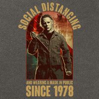 Halloween Social Distancing And Wearing A Mask Since 1978 Cotton Canvas Backpack