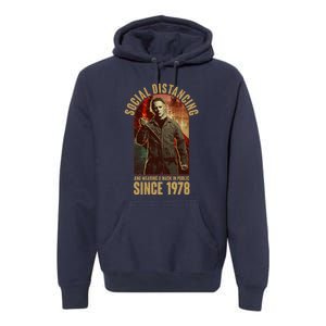 Halloween Social Distancing And Wearing A Mask Since 1978 Premium Hoodie