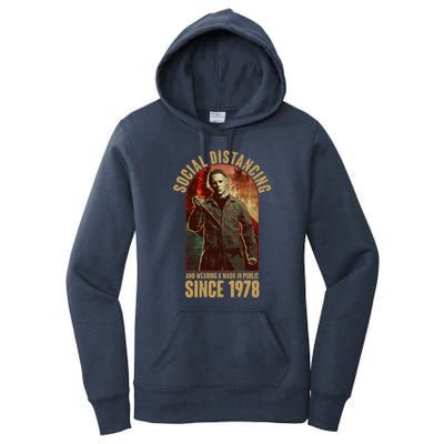 Halloween Social Distancing And Wearing A Mask Since 1978 Women's Pullover Hoodie