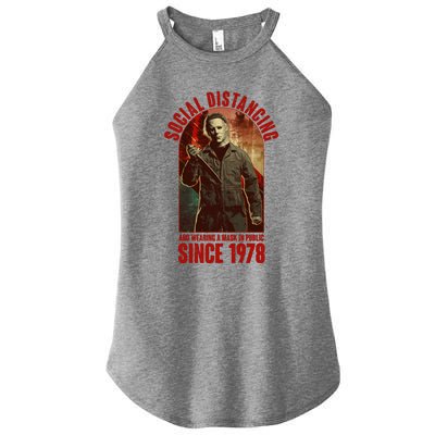 Halloween Social Distancing And Wearing A Mask Since 1978 Women's Perfect Tri Rocker Tank