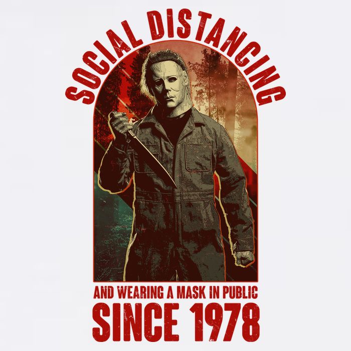 Halloween Social Distancing And Wearing A Mask Since 1978 Garment-Dyed Sweatshirt