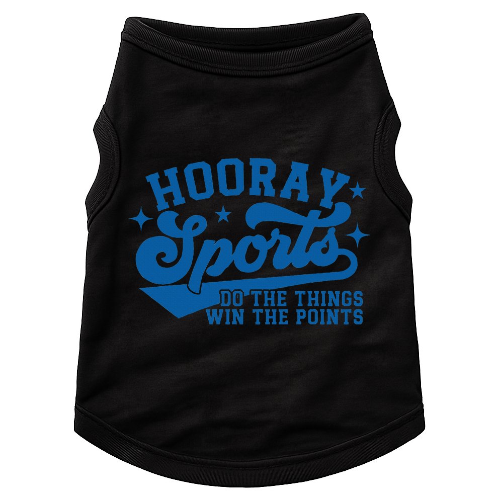 Hooray Sports Do The Things Win The Points Funny Blue Sports Doggie Tank