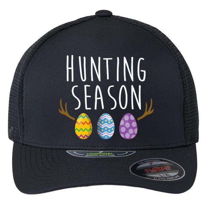 Hunting Season Deer Easter Eggs Flexfit Unipanel Trucker Cap