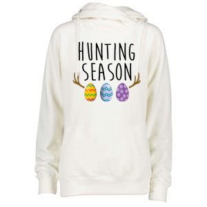 Hunting Season Deer Easter Eggs Womens Funnel Neck Pullover Hood