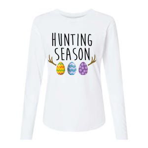 Hunting Season Deer Easter Eggs Womens Cotton Relaxed Long Sleeve T-Shirt