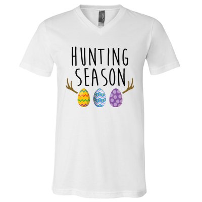 Hunting Season Deer Easter Eggs V-Neck T-Shirt