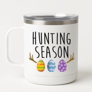 Hunting Season Deer Easter Eggs 12 oz Stainless Steel Tumbler Cup