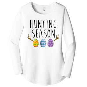 Hunting Season Deer Easter Eggs Women's Perfect Tri Tunic Long Sleeve Shirt