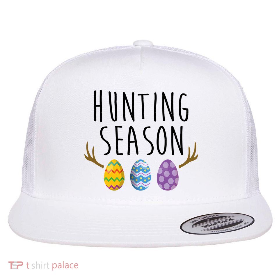 Hunting Season Deer Easter Eggs Flatbill Hat